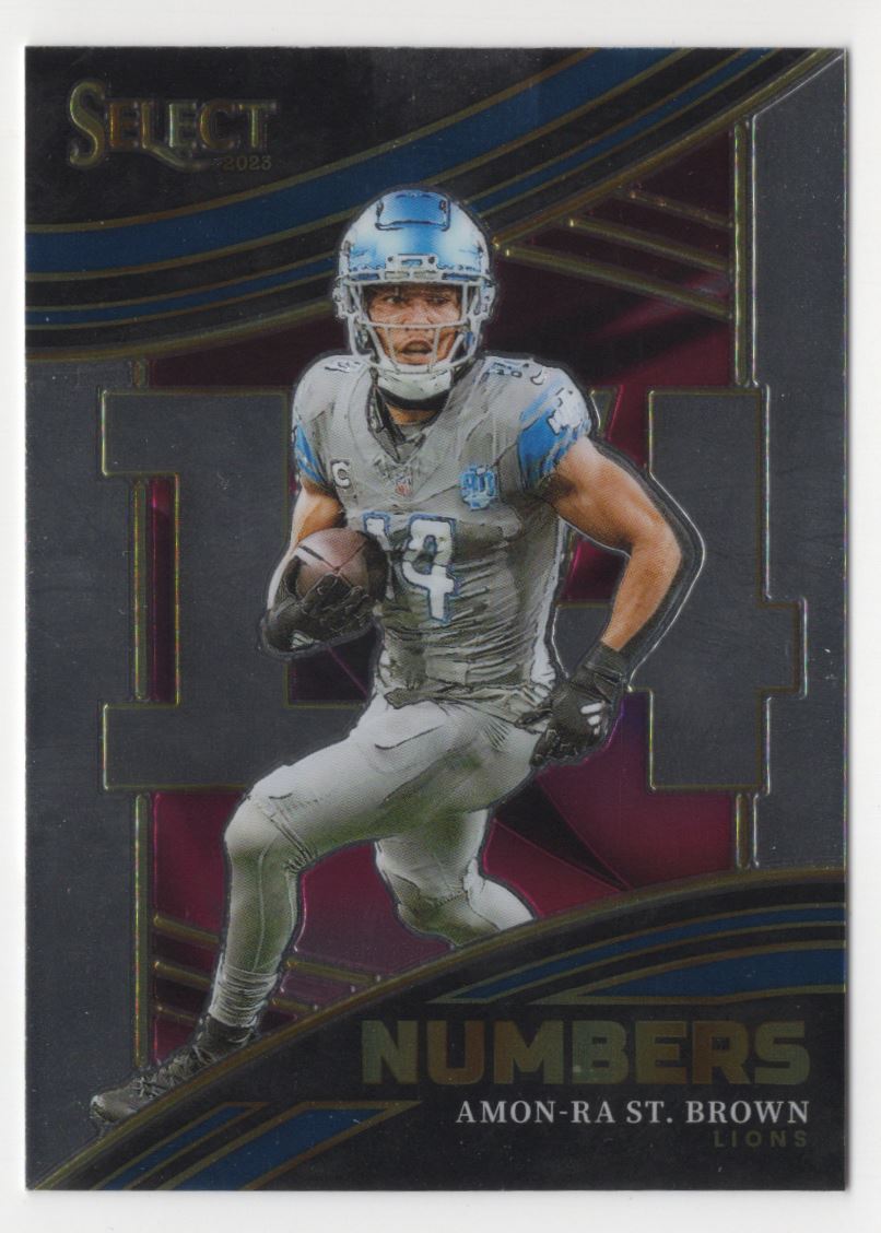 2023 Panini Select Numbers Amon- Ra St. Brown #NMB-AST | eBay