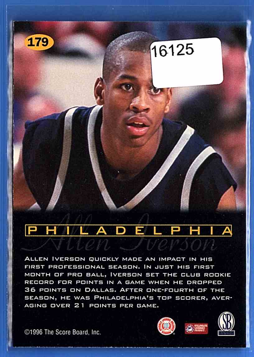 199697 Score Board All Sport Ppf Basketball Card Allen Iverson 179 on