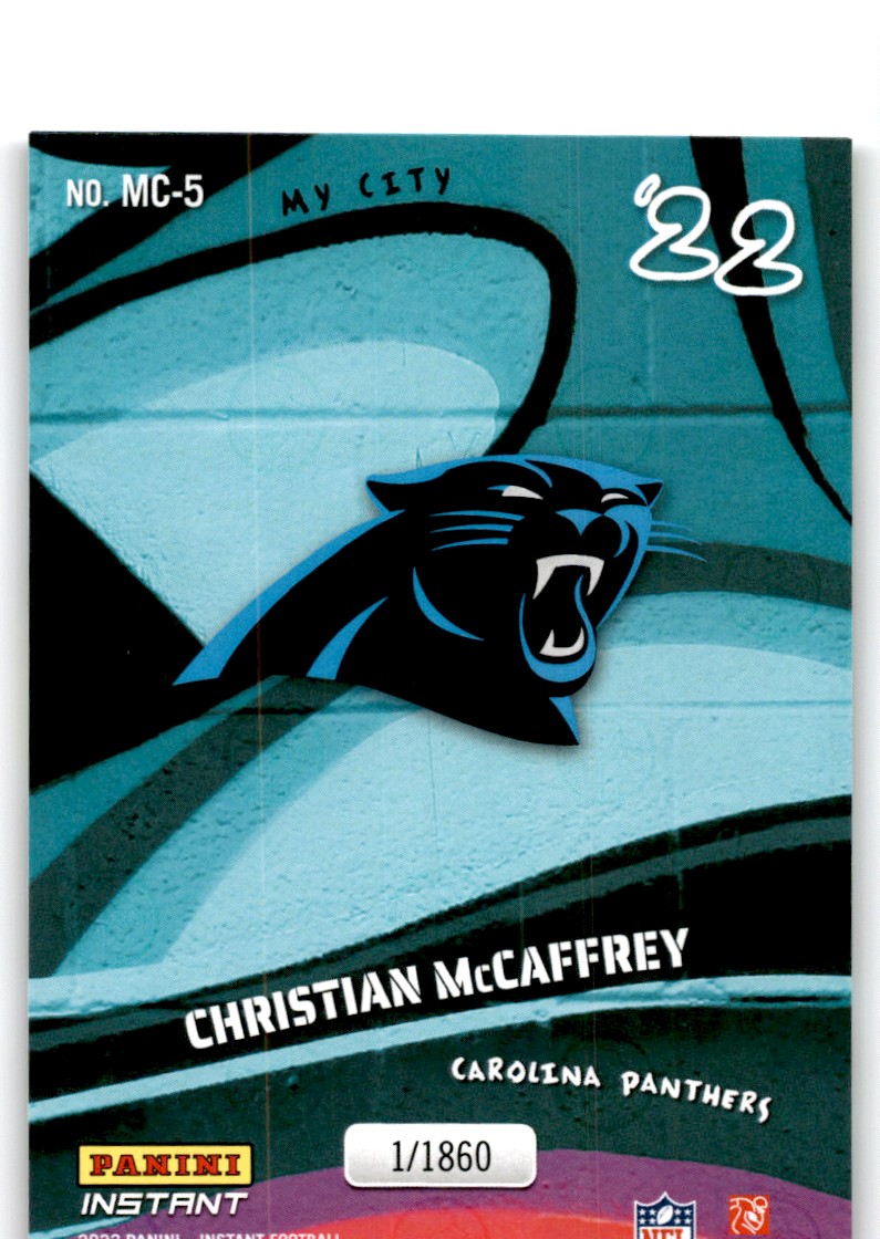 2022 Panini Instant My City Christian McCaffrey #MC-5 card back image