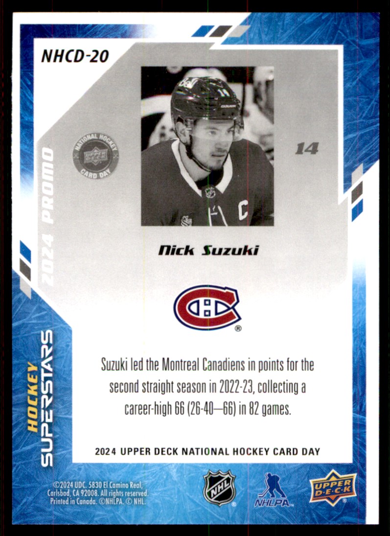 2024-25 Upper Deck National Hockey Card Day Nick Suzuki