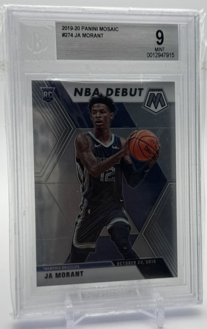2019-20 Panini Mosaic Ja Morant Rookie BGS 9 Memphis Grizzlies