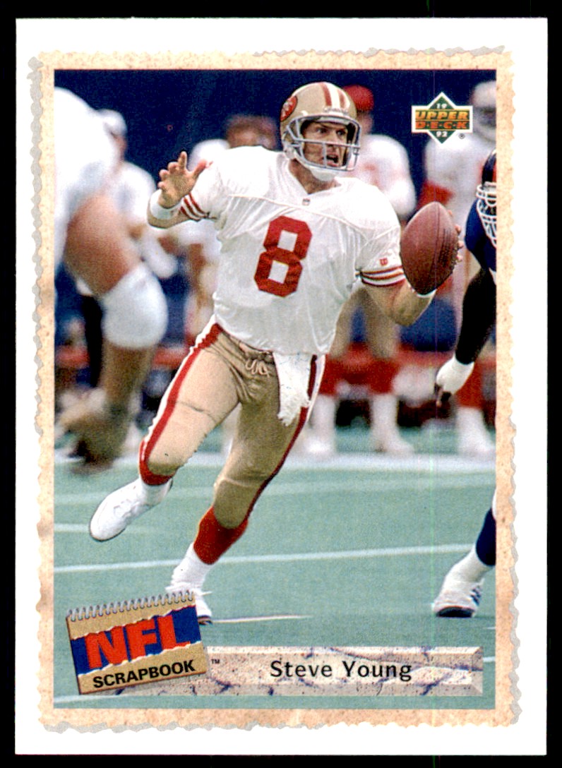 DEAD STOCK NFL 90s 当時物　49ers　スティーグヤング　額 Steve Young 1992 Upper Deck Card #299 San Francisco 49ers