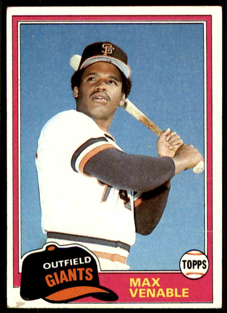 1981 Topps Max Venable Dp RC #484