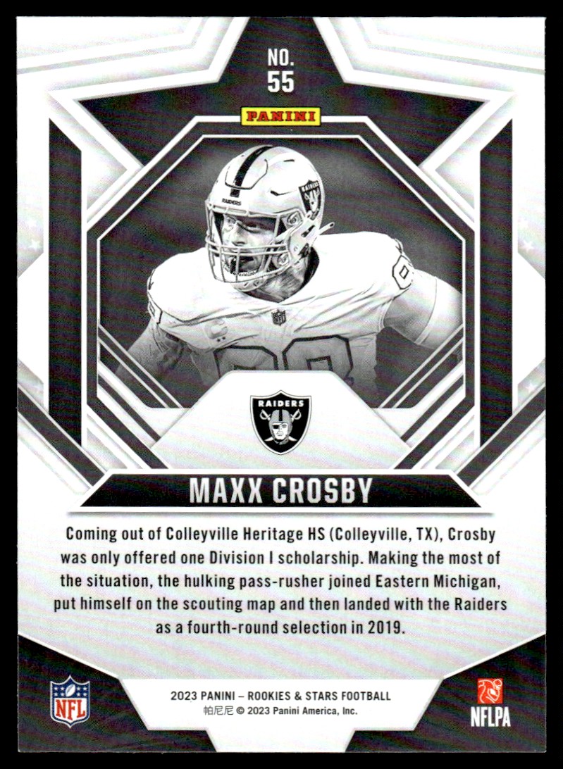 2023 Panini Rookies & Stars Maxx Crosby Las Vegas Raiders