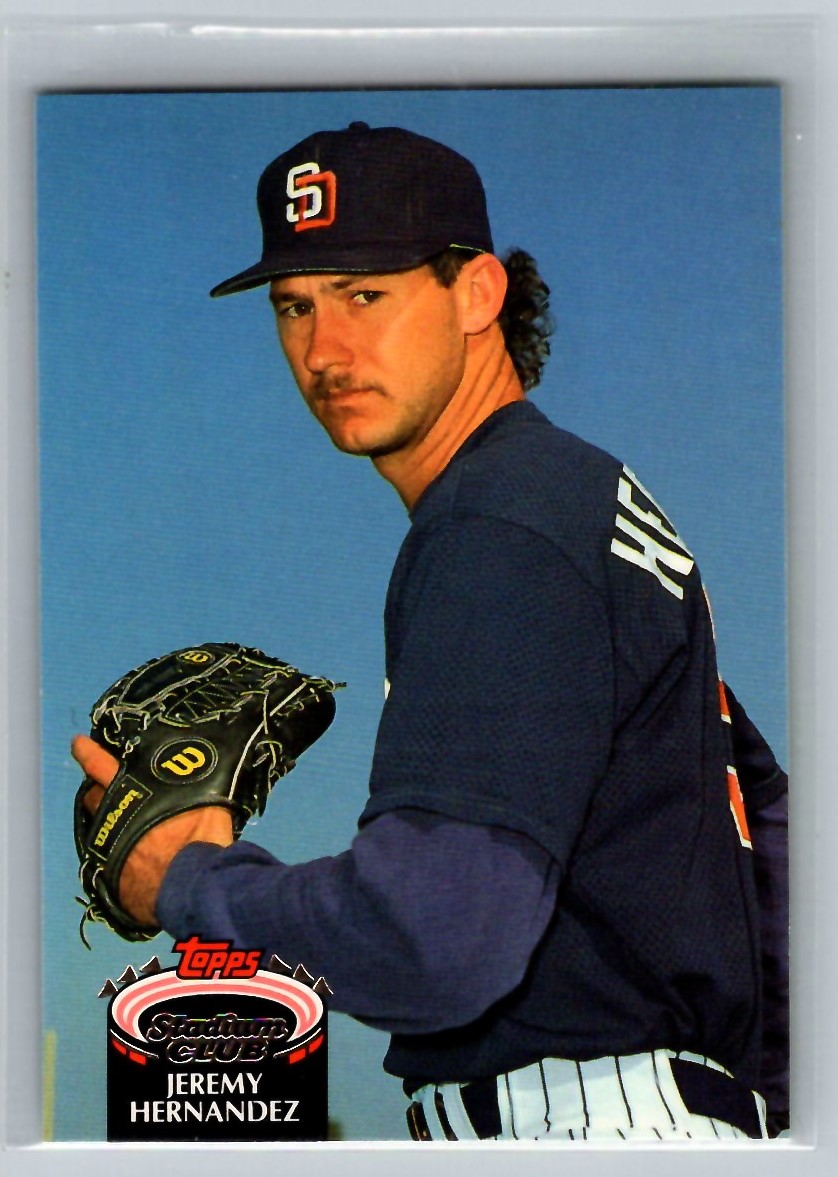 1992 STADIUM CLUB JEREMY HERNANDEZ RC SAN DIEGO PADRES #734 | eBay