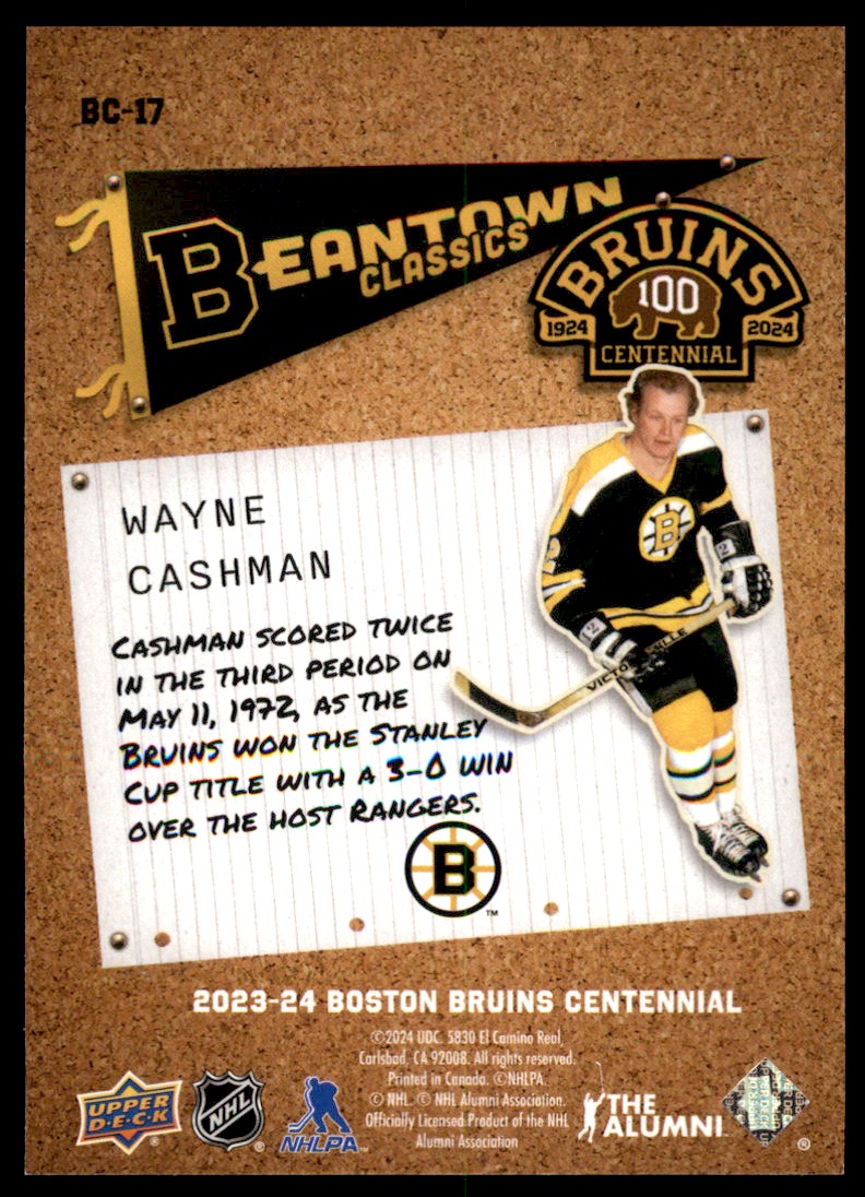 202324 Upper Deck Boston Bruins Centennial Beantown Classics Wayne