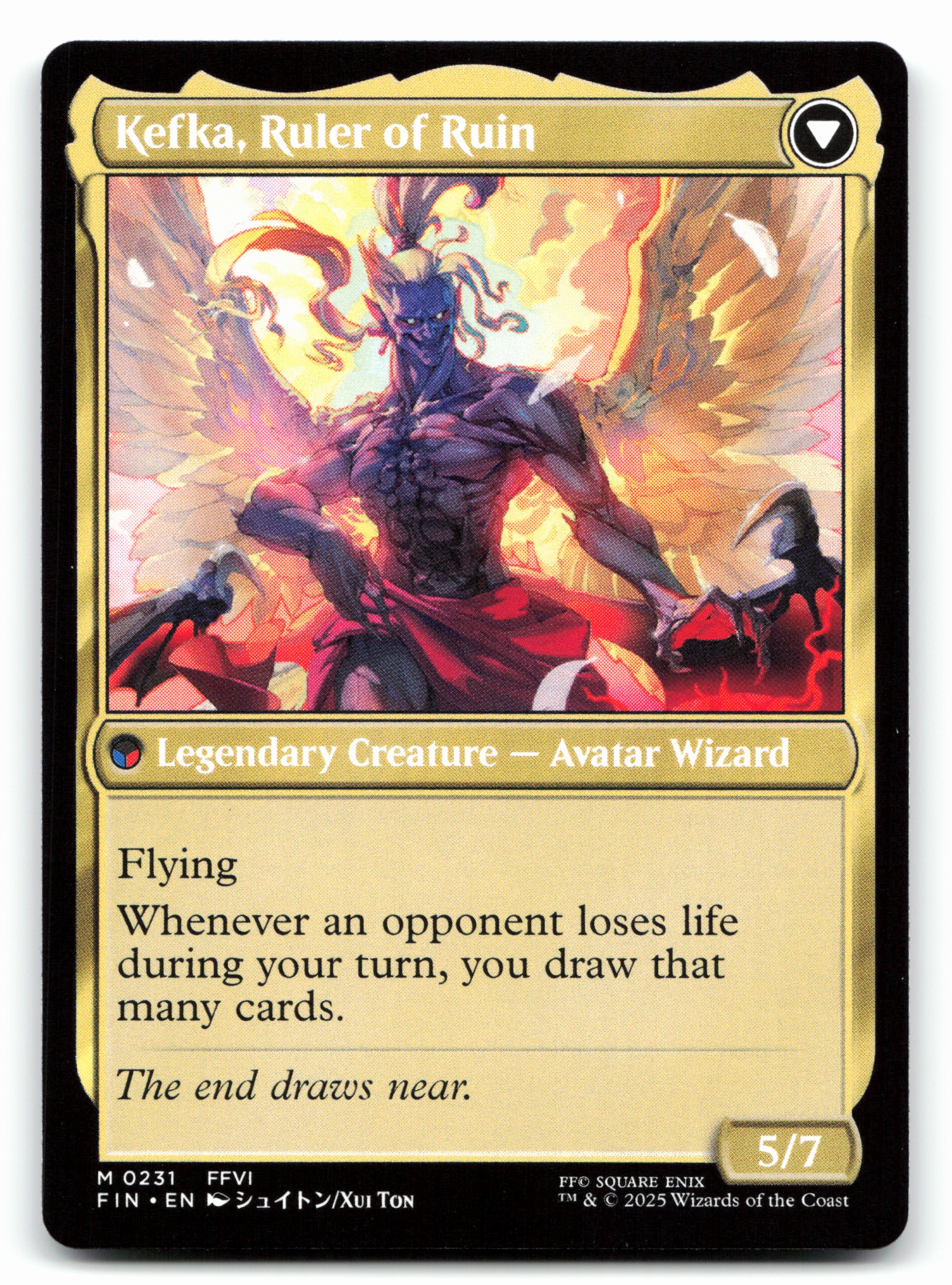 2025 Final Fantasy Kefka, Court Mage // Kefka, Ruler of Ruin #231 card back image