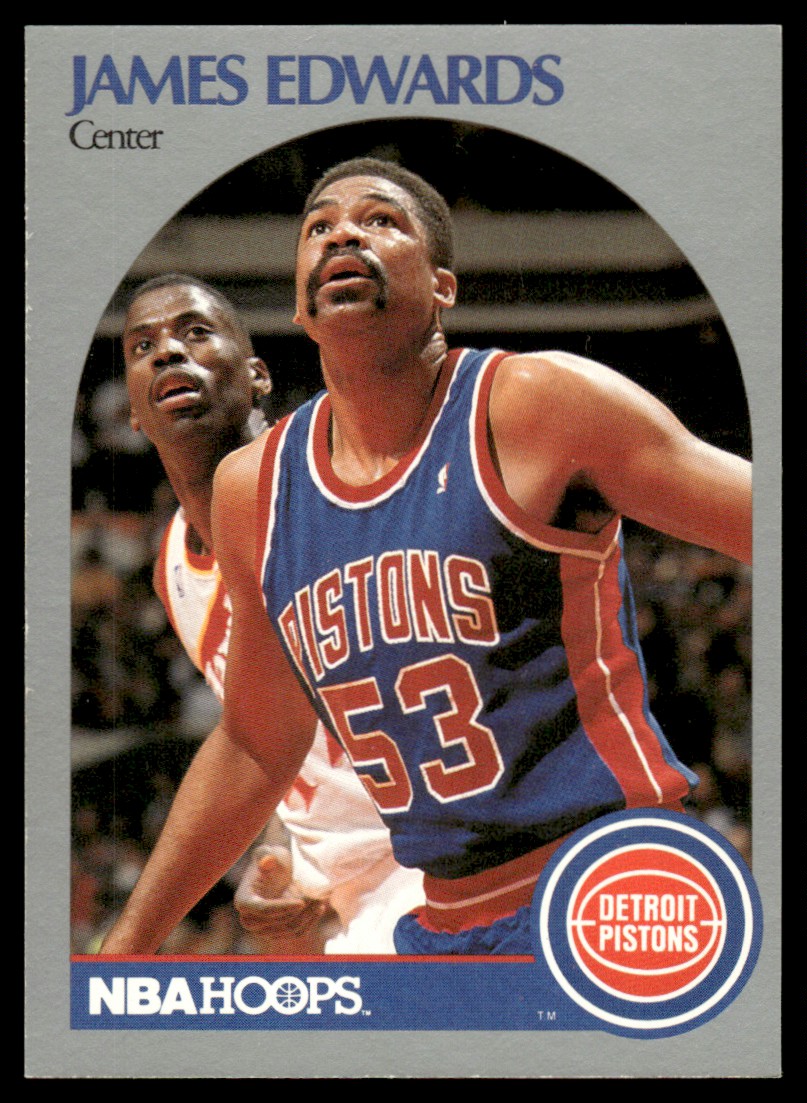 1990-91 NBA Hoops #104 James Edwards Detroit Pistons | eBay