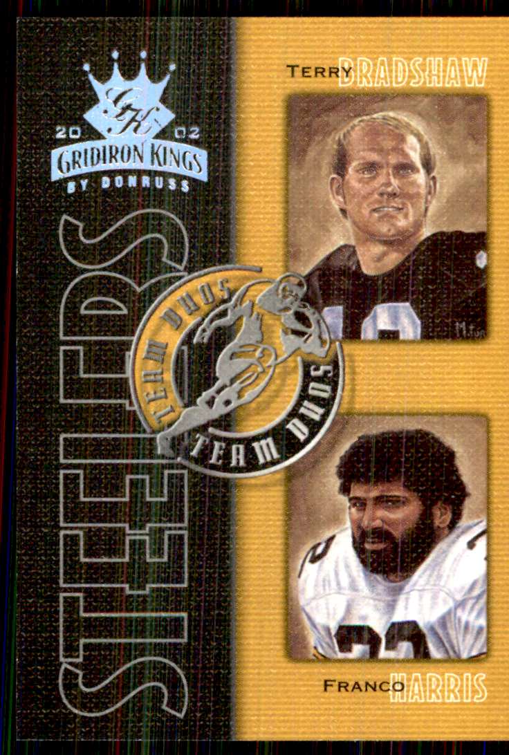 2002 Gridiron Kings Team Duos Terry Bradshaw/Franco Harris #TD6 on Kronozio