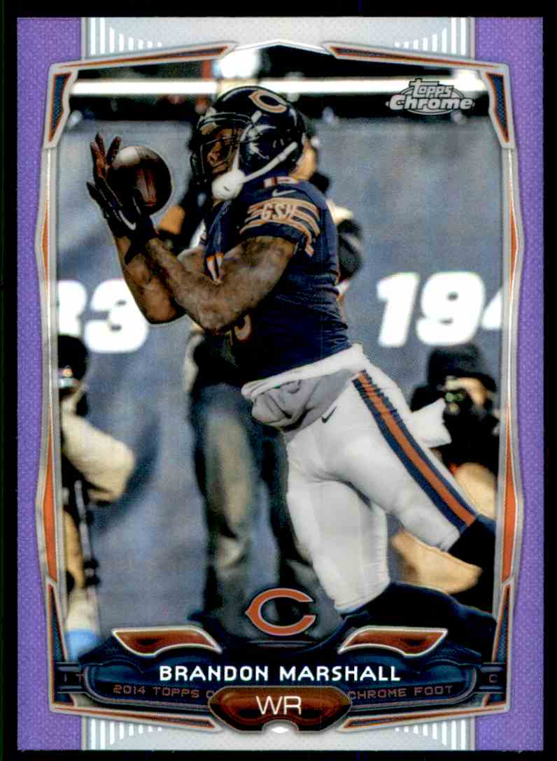 2014 Topps Chrome Purple Refractors Brandon Marshall #25 on Kronozio