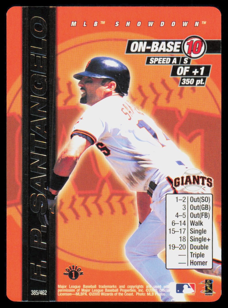 2000 MLB Showdown 1st Edition Base FP Santangelo San Francisco