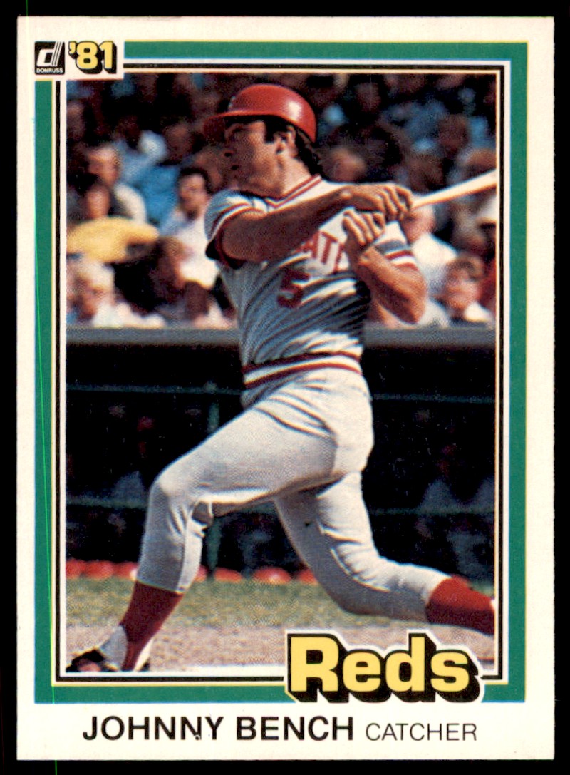 1981 Donruss Johnny Bench Cincinnati Reds #182 | eBay