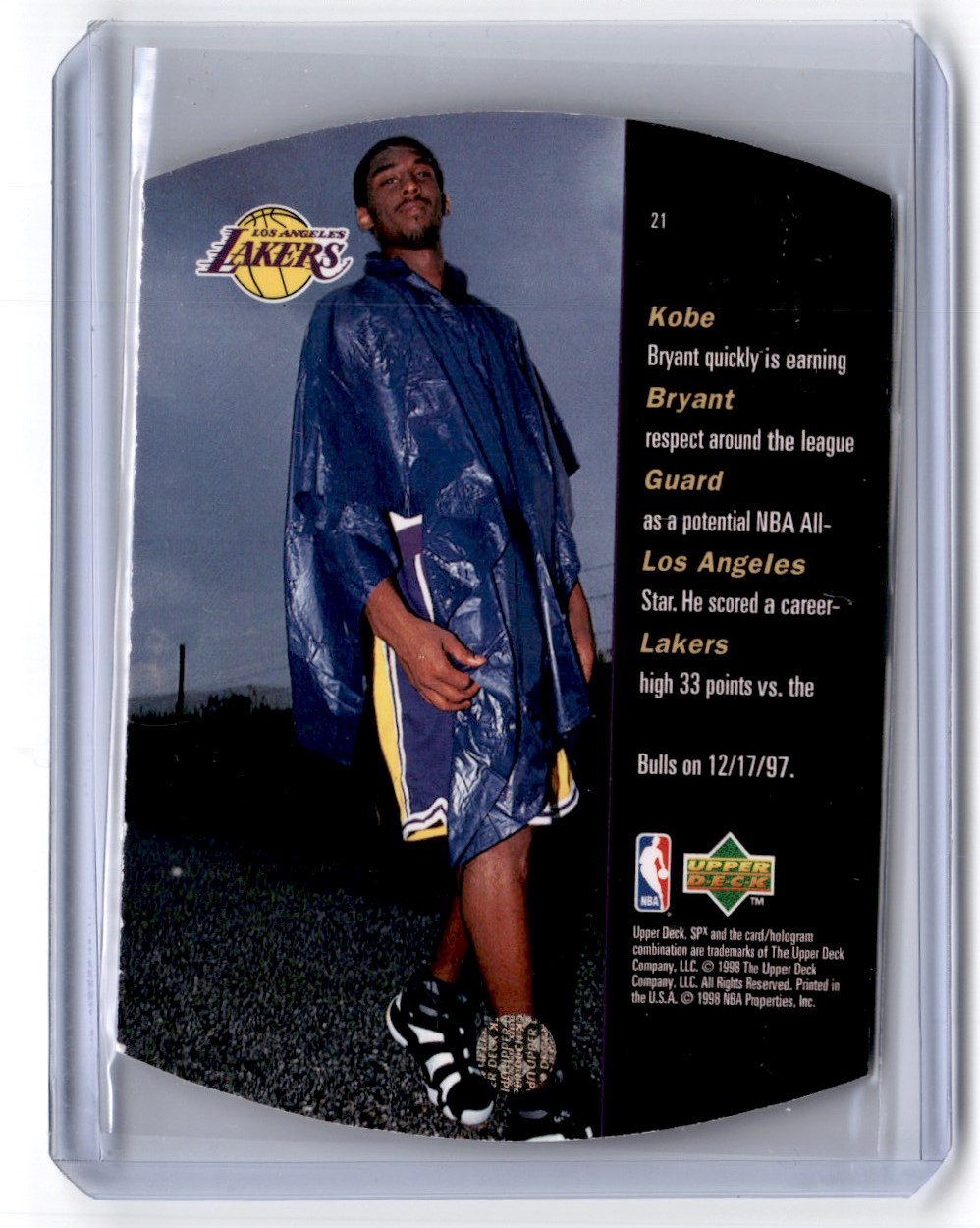 その他 1998-99 SPx Finite Top Flight Kobe /3390 KOBE BRYANT 1998-99 UPPER DECK SPX FINITE TOP FLIGHT BRONZE
