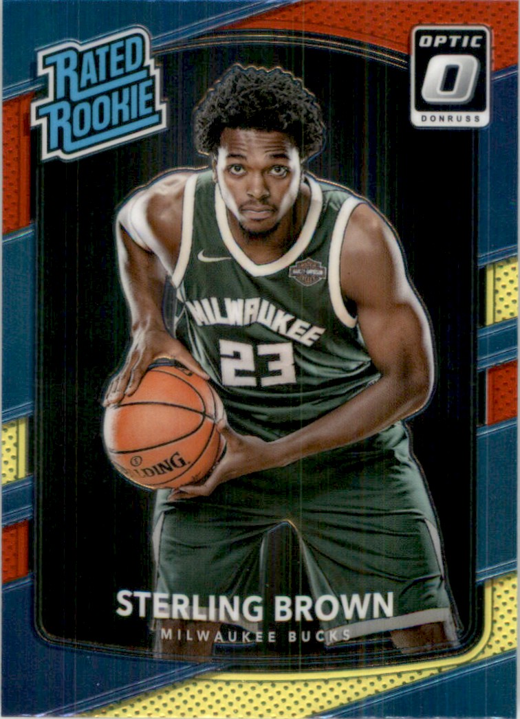 2017-18 Donruss Optic Mega Box Rated Rookie Red Yellow Sterling Brown RR #165 card front image