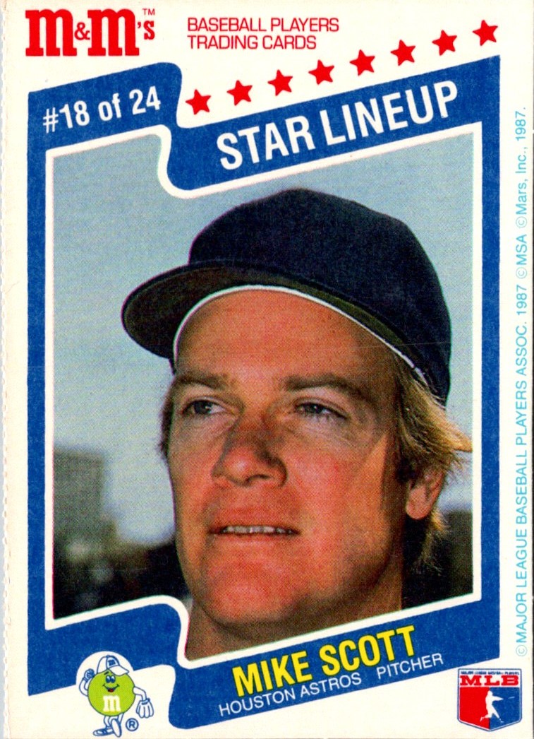 1987 M&M's Star Lineup Mike Scott #18