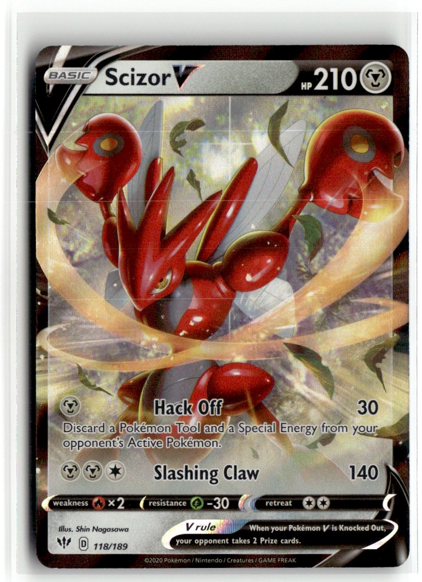 2020 Pokemon - Darkness Ablaze Scizor V #118/189 | eBay