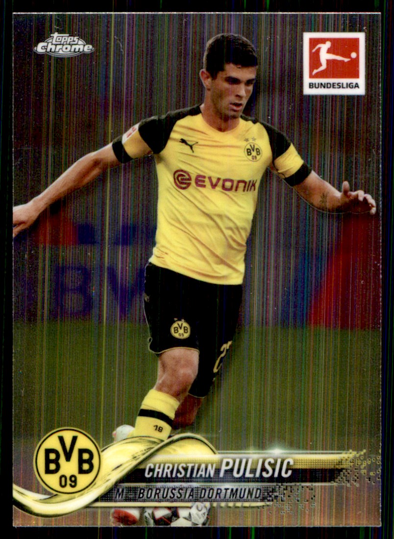 2018 Topps Chrome Bundesliga Christian Pulisic Borussia Dortmund