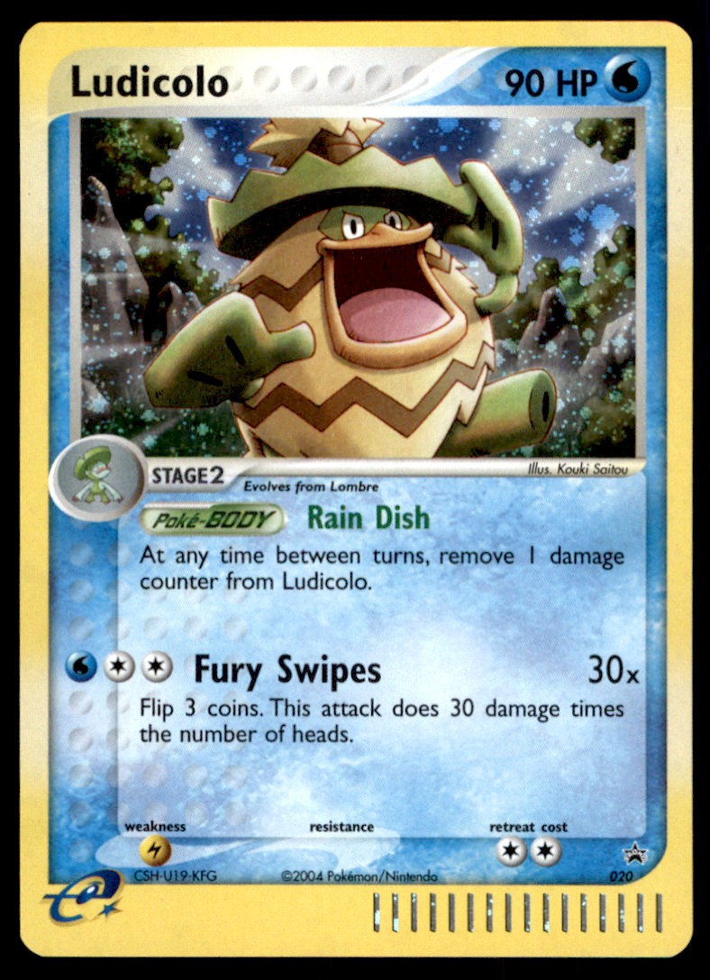 ludicolo pokemon card Lv.47 DP3 322 Holo Rare 1st Edition 2007 NM Japanese r387 Stage 2 Ludicolo | Pokmon Cards and