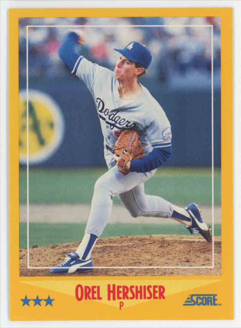 1988 Score Orel Hershiser 470 on Kronozio