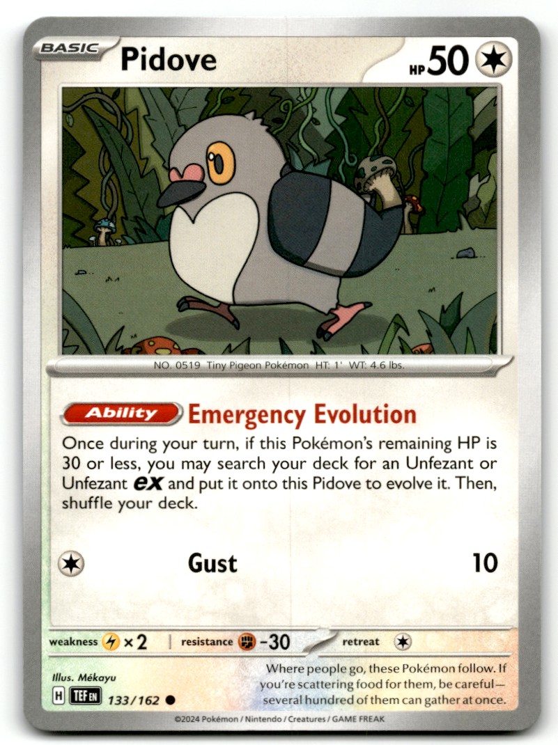 pidove pokemon card Pokemon Trading Card TCG Pidove #133