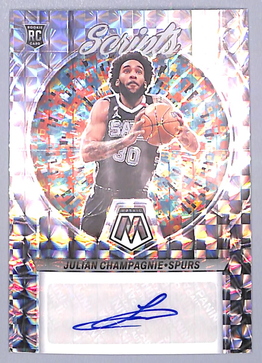 2022-23 Panini Mosaic Silver Scripts Prizm Auto Julian Champagnie