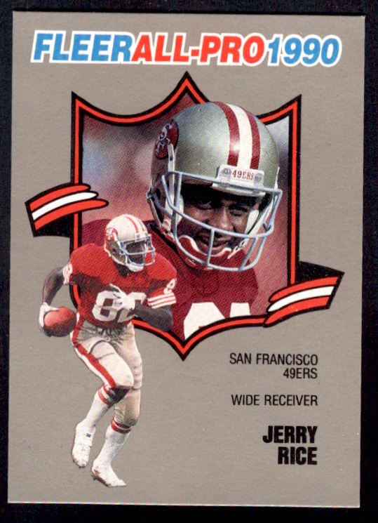 1990 Fleer All-Pro Jerry Rice #2 card front image