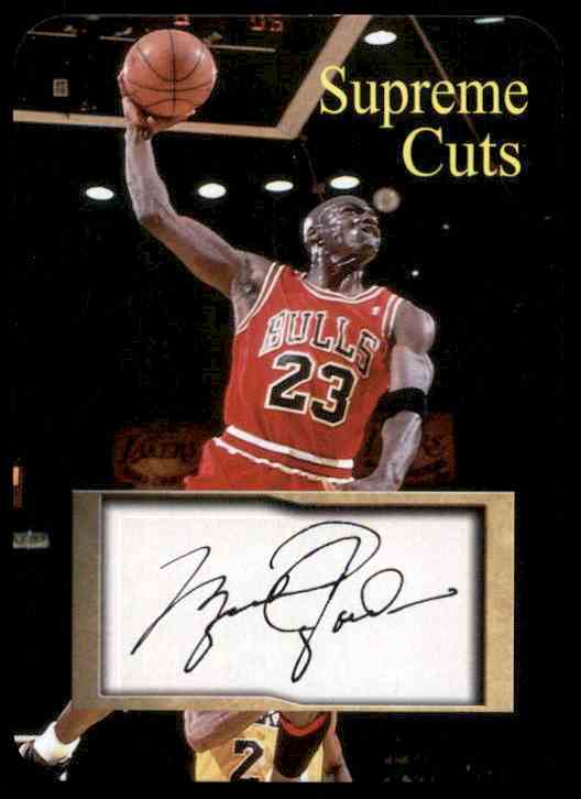 1990-91 Supreme Cuts Rare Facsimle Autograph Michael Jordan on
