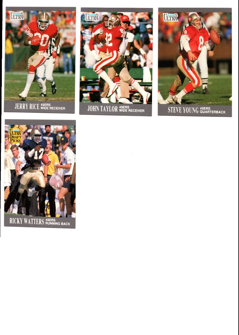 1991 Fleer Ultra Team Set 49ers Team Set card back image