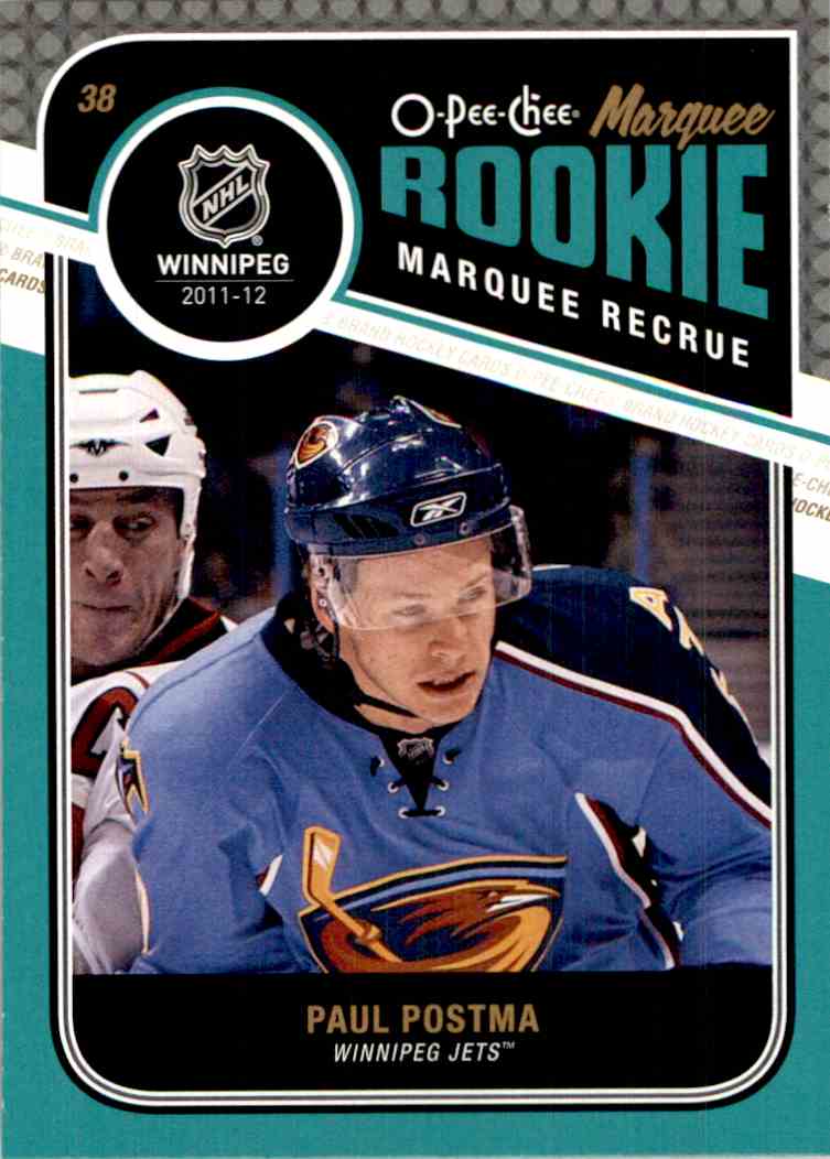 2011-12 O-Pee-Chee Marquee Rookie Paul Postma #595