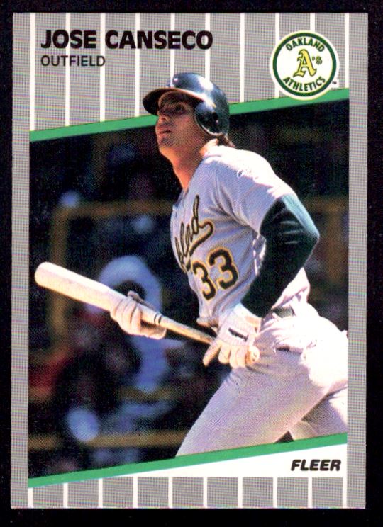 1989 Fleer Jose Canseco #5 card front image