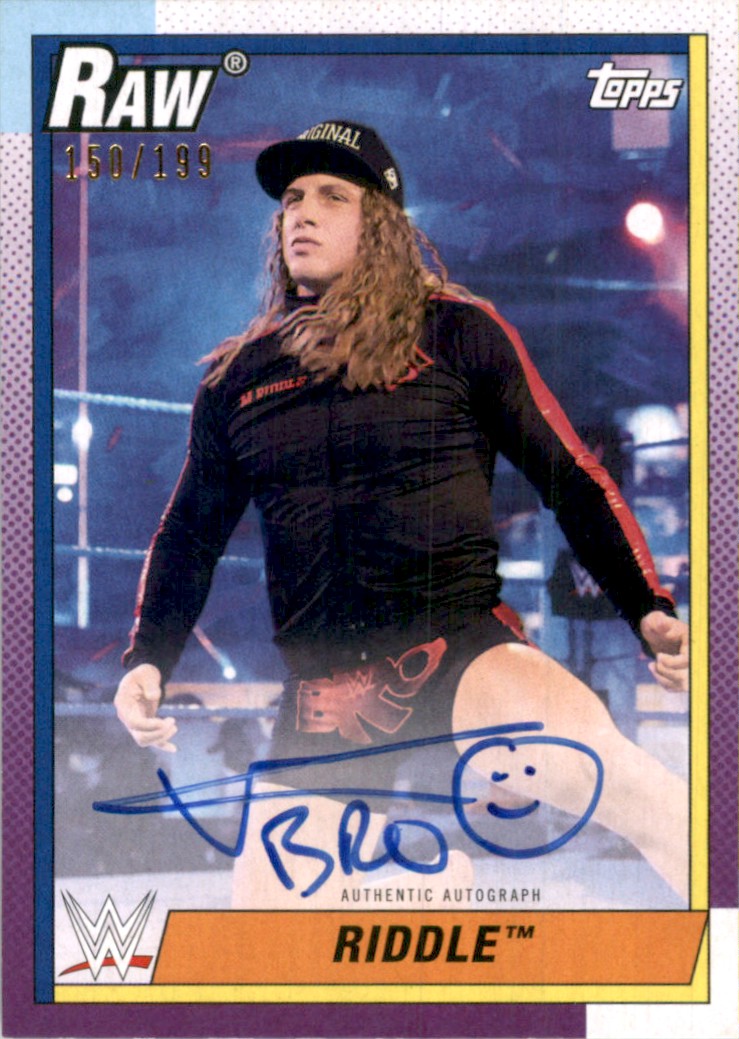 2021 Topps Heritage WWE Autographs Riddle #ABRO card front image