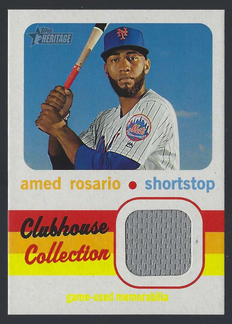 2020 Topps Heritage Clubhouse Collection Relics Amed Rosario #CCRARO card front image