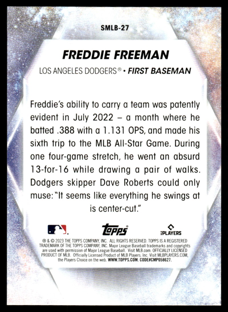 2023 Topps Stars of MLB Freddie Freeman #SMLB-27 on Kronozio