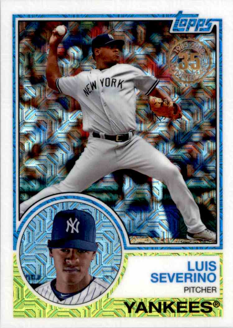2018 Topps Mojo Chrome Refractor 1983 Style Luis Severino #25 card front image