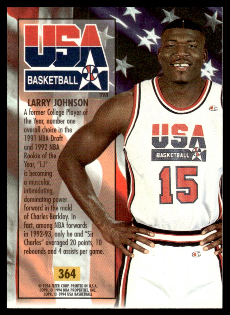 1993-94 Ultra Larry Johnson #364 card back image