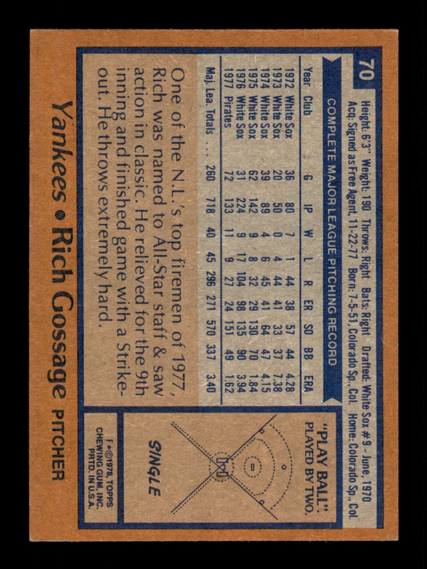 Topps Baseball #1-250 1978 - TÚ ELIGES - Completa tu conjunto - Imagen 140 de 499