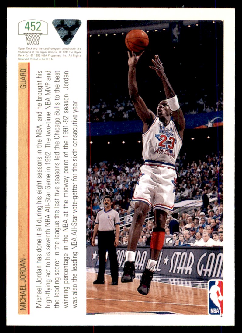 1991-92 Upper Deck Michael Jordan #452 1 Chicago Bulls | eBay