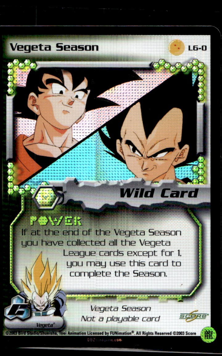 2003 Dragon Ball Z CGC Score Vegeta Season Cell Saga #L6-0