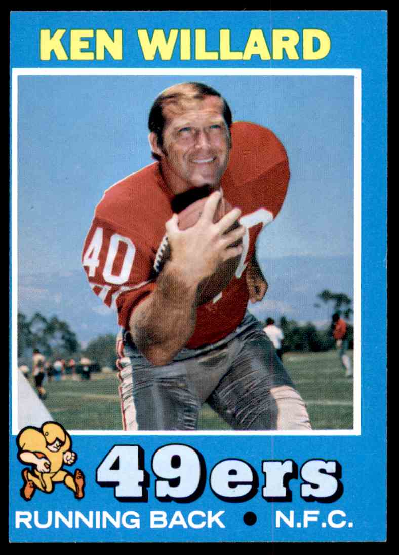 1971 TOPPS FOOTBALL KEN WILLARD 129 NMMT SET BREAK
