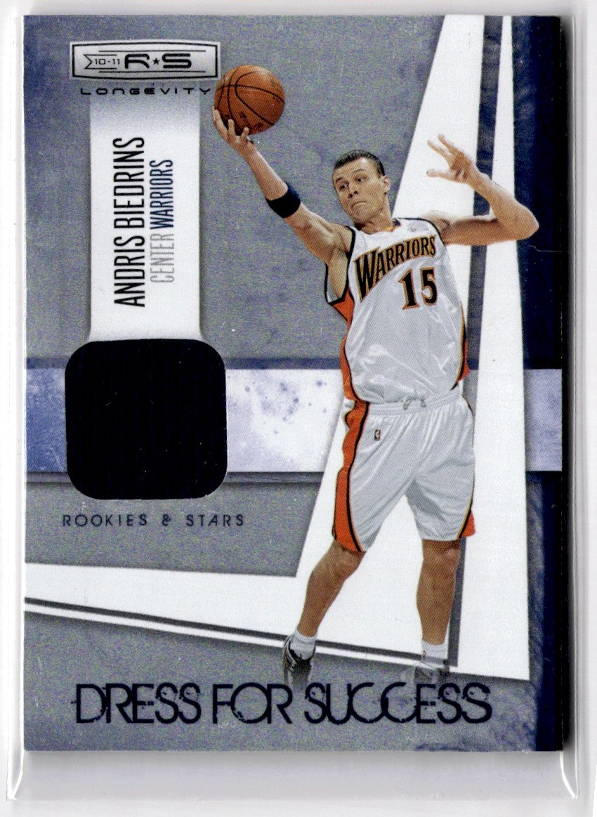 2010-11 Panini Rookies & Stars Longevity Dress for Success Materials Andris Biedrins #5
