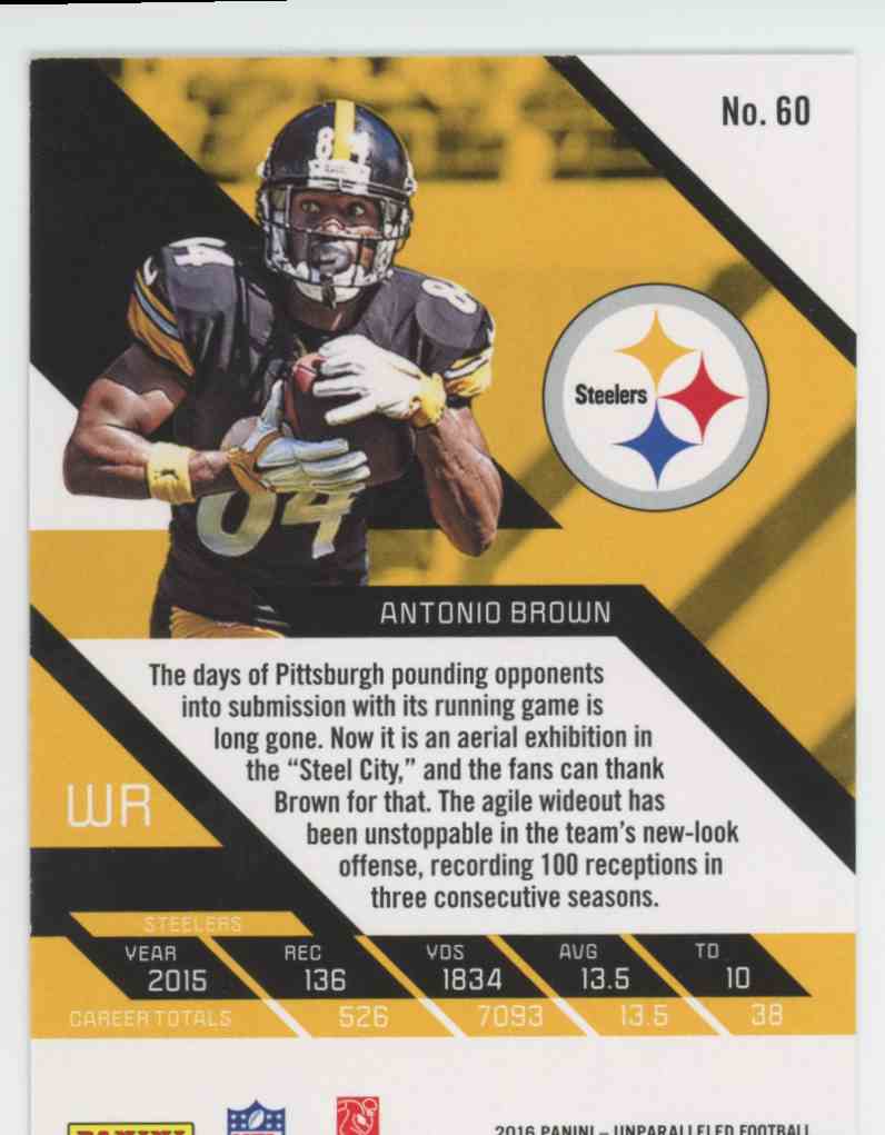 2016 Panini Unparalleled Antonio Brown #60 on Kronozio