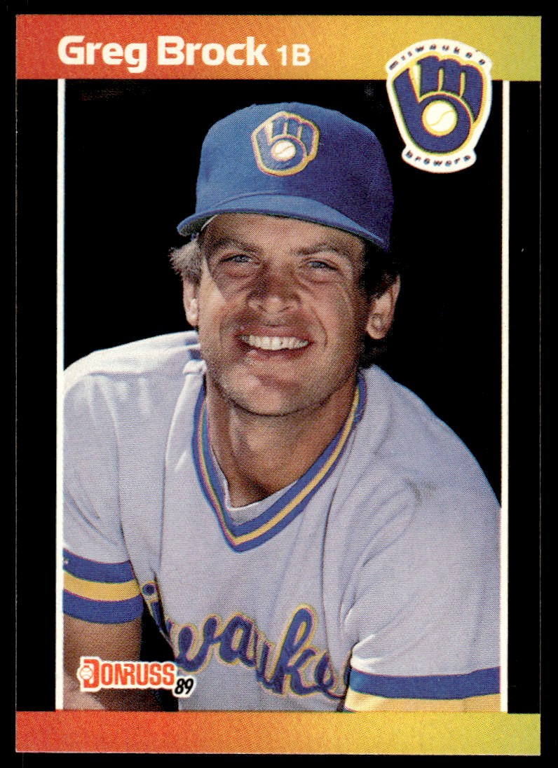 1989 Donruss Baseball Card Greg Brock Milwaukee Brewers #57 | eBay