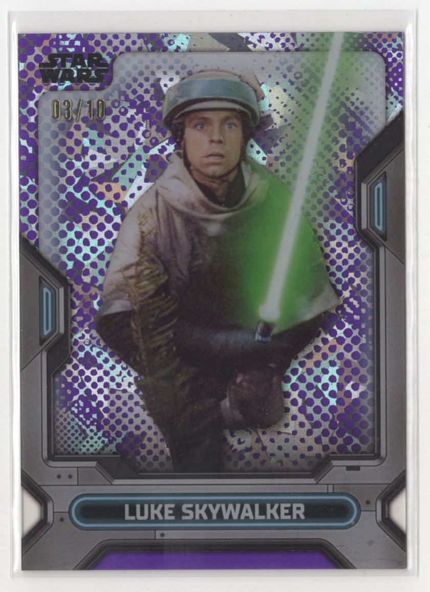 2023 Topps Star Wars High Tek Pattern 3 Purple Diffractor Luke