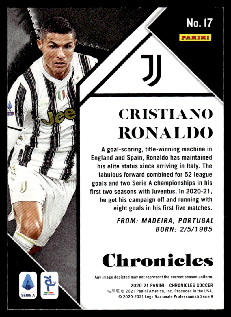 2020 Panini Chronicles Serie A Cristiano Ronaldo Juventus #17 | eBay