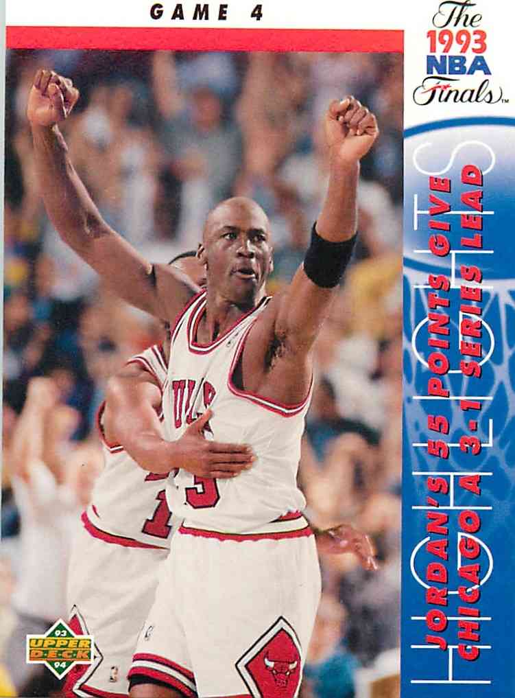 MICHAEL JORDAN 1993 NBA FINALS GAME 4 - 1993 UPPER DECK # 201