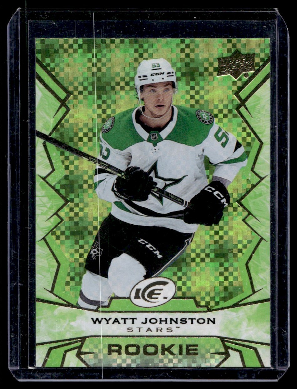 2022-23 Upper Deck Ice Green Emerald Rookie Wyatt Johnston RC