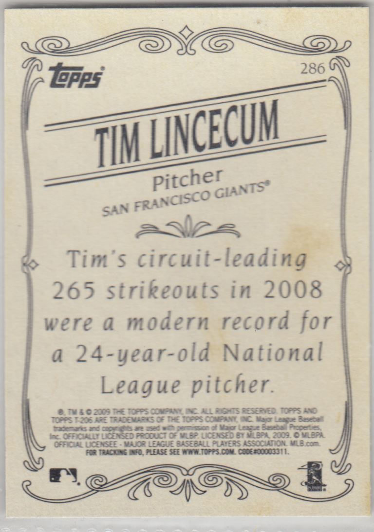 On this day in 2009 - Tim Lincecum - San Francisco Giants