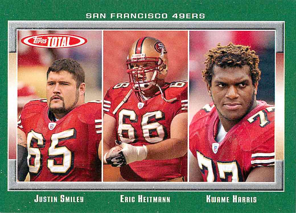 2006 Topps Total Justin Smiley, Eric Heitmann, Kwame Harris #232 on ...