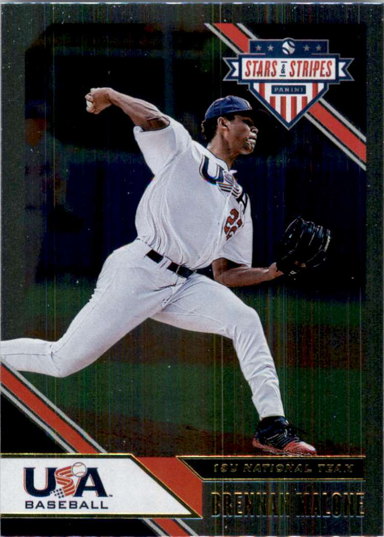 2020 USA Baseball Stars And Stripes Baseball Card Brennan Malone #100 ...