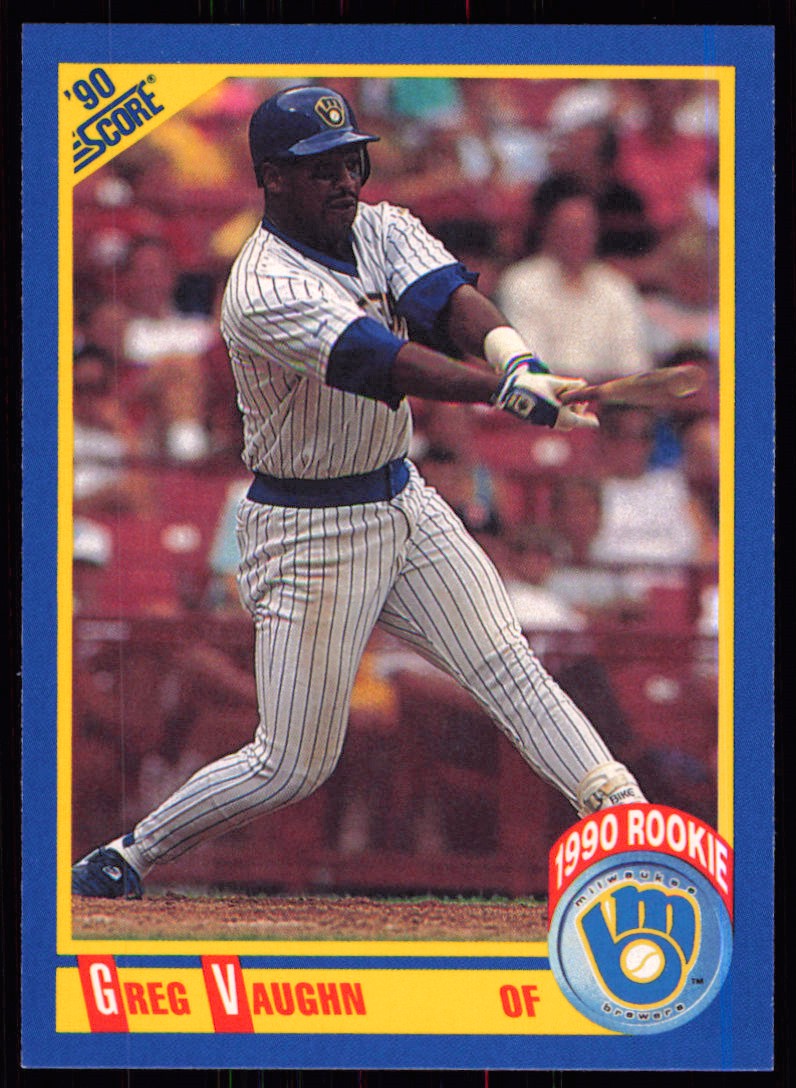 メジャーリーグ　カード　Greg Vaughn 1990 Score Greg Vaughn Rookie Milwaukee Brewers #585 | eBay